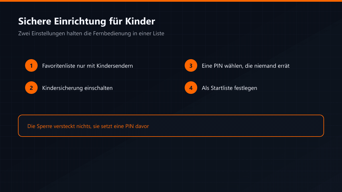 Eigene Liste und Sperre für Kinder
