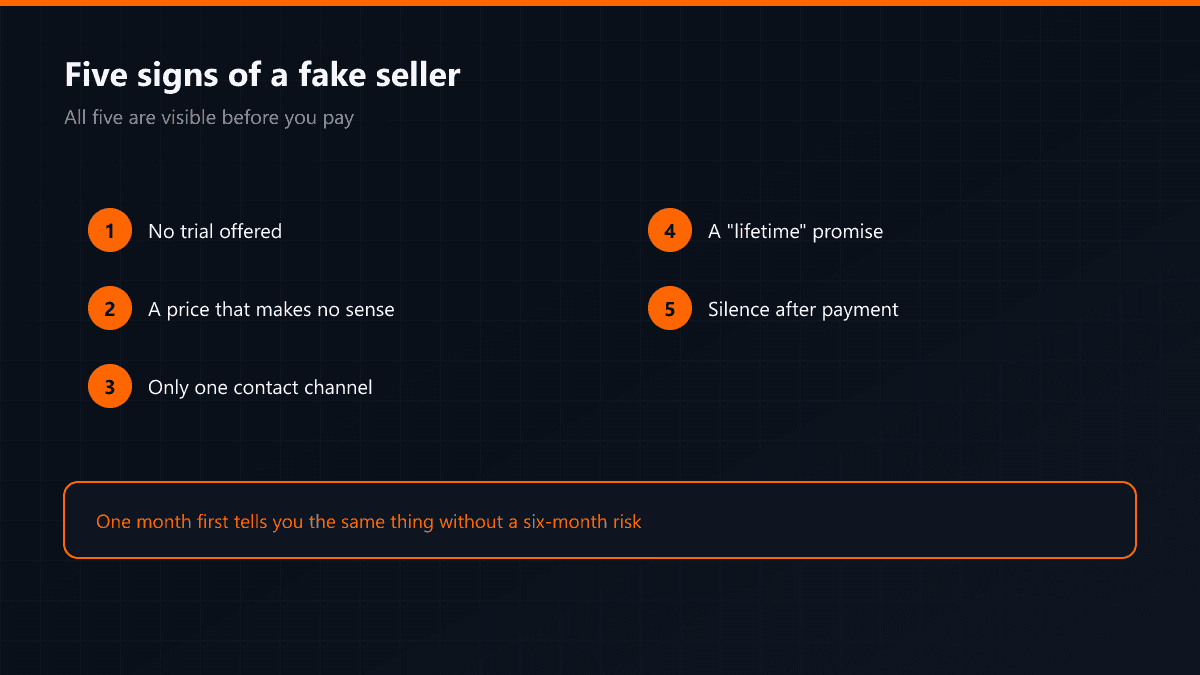 The signs that mark out a fake seller