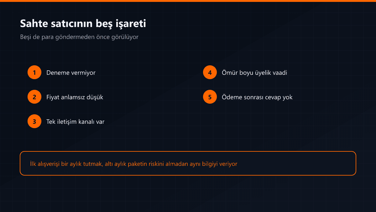 Sahte satıcıyı ayırt etme işaretleri